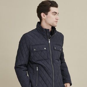 Kenner Cole Quilted Jacket in Navy Blue
